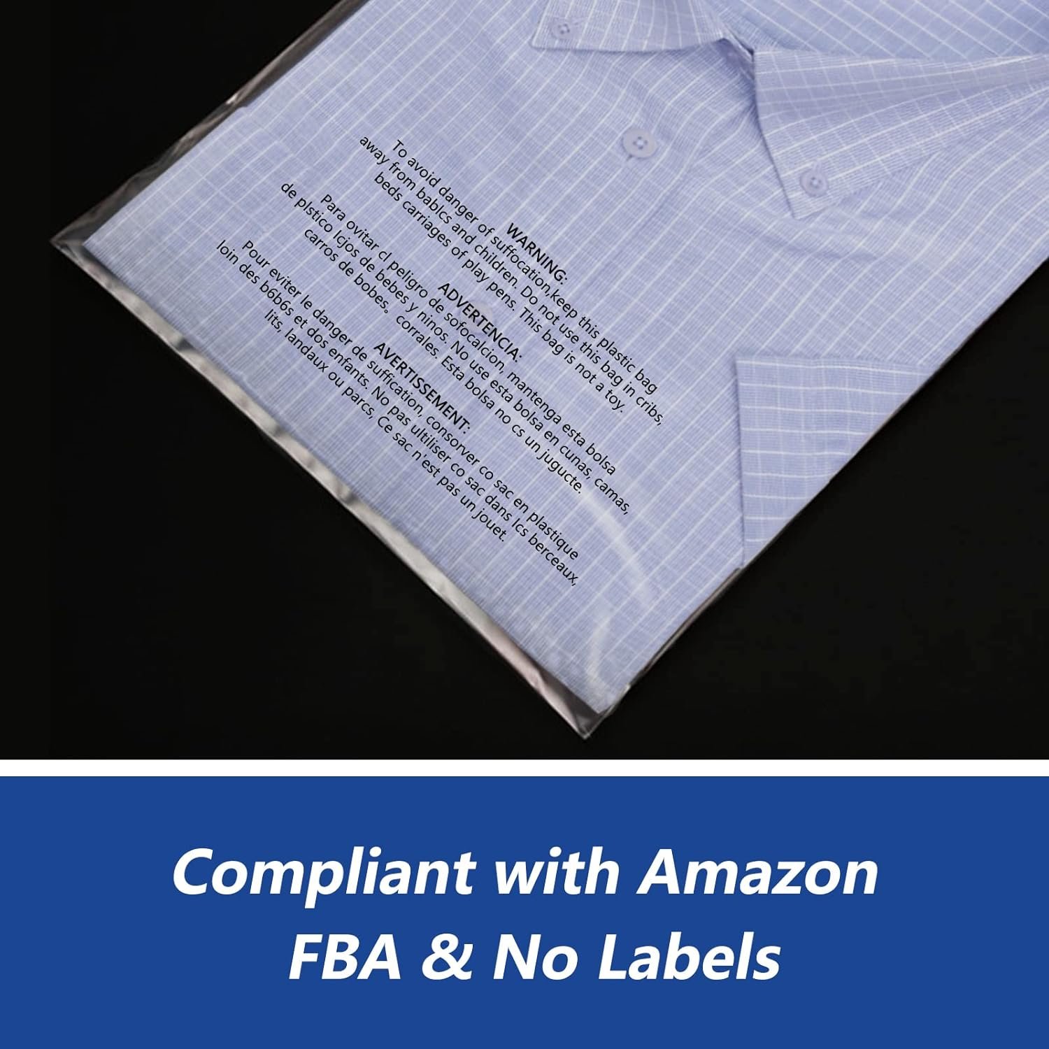 Factory self seal adhesive customized bags PE plastic bags poly suffocation warning bags