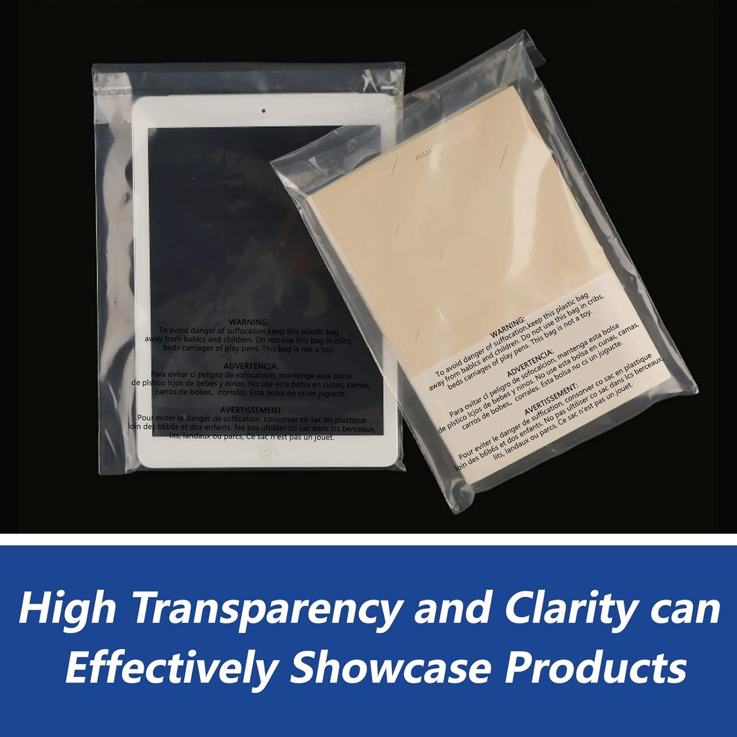 Factory self seal adhesive customized bags PE plastic bags poly suffocation warning bags