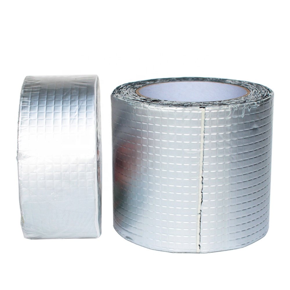 1- Waterproof House Window Concrete Steel Roof Crack Repairing Sealing Aluminum Foil Butyl Self Adhesive Tape