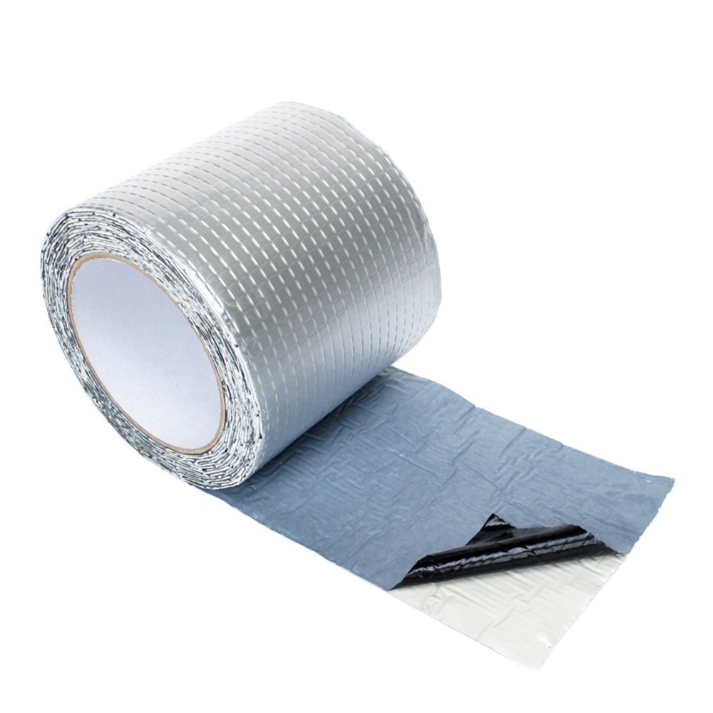 1- Waterproof House Window Concrete Steel Roof Crack Repairing Sealing Aluminum Foil Butyl Self Adhesive Tape