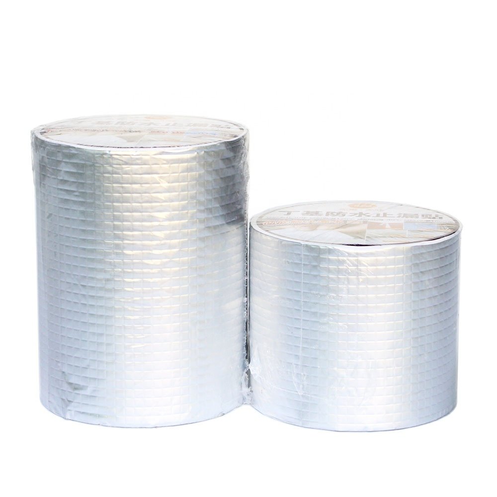 1- Waterproof House Window Concrete Steel Roof Crack Repairing Sealing Aluminum Foil Butyl Self Adhesive Tape