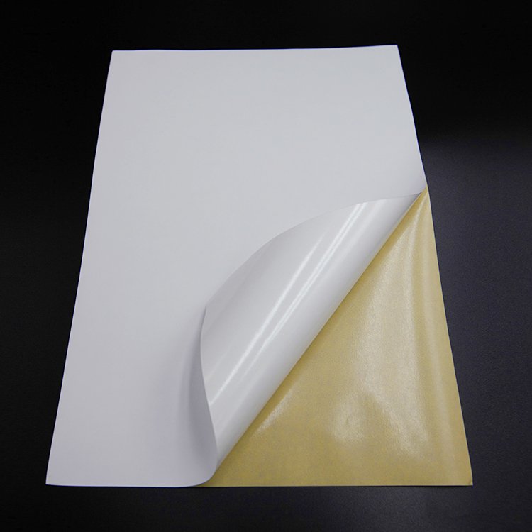 Self Adhesive Semi Glossy Paper Removable Acrylic Adhesive White Release Paper