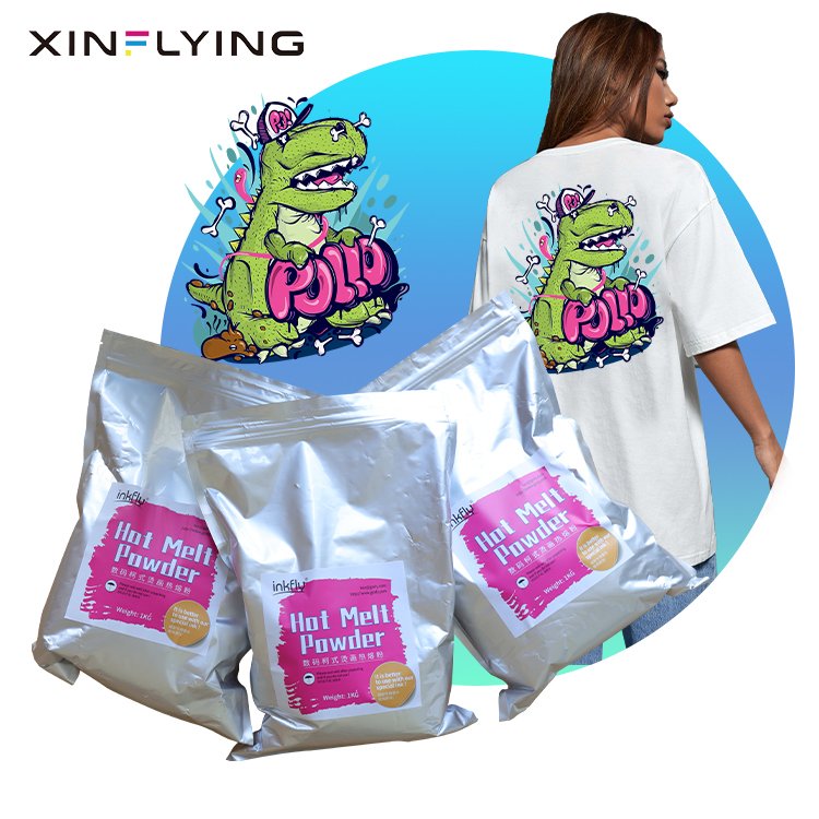 XinFlying Factory Direct Sell DTF Hot Melt Adhesive Powder Cheap Price for DTF T-shirt Heat Transfer Printing