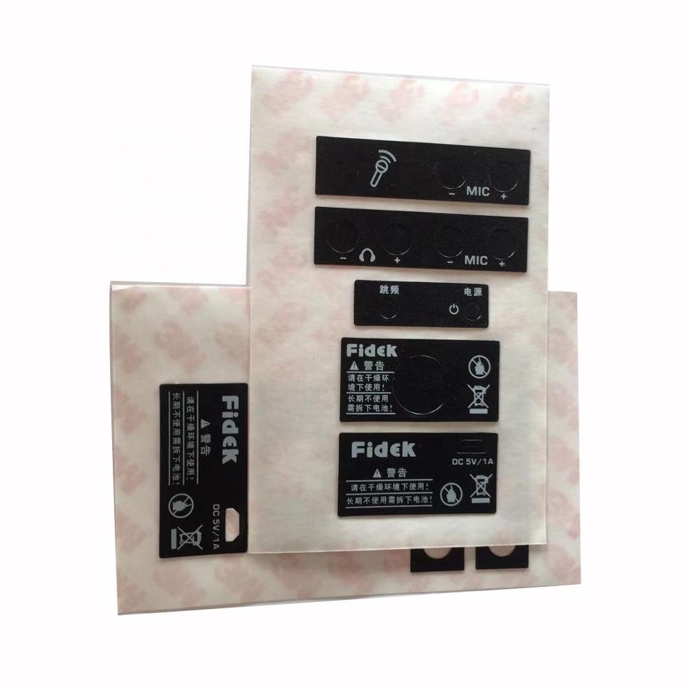 3-M adhesive Silk screen printed polycarbonate sticker Gloss or Matte finish pc label