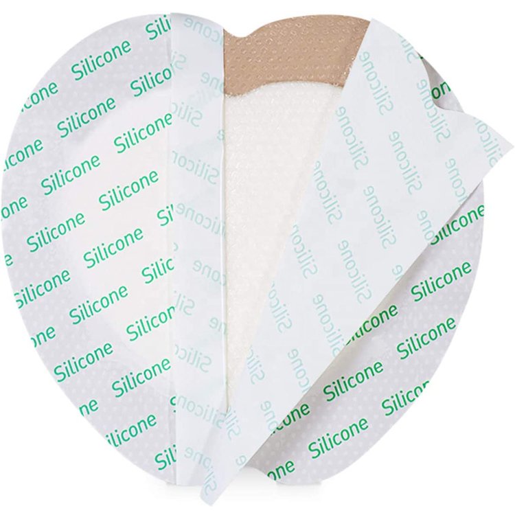 18*18 Bordered High Absorbency Sacrum Wound Healing Dressings Skin Color Silicone Gel Adhesive Foam Dressing