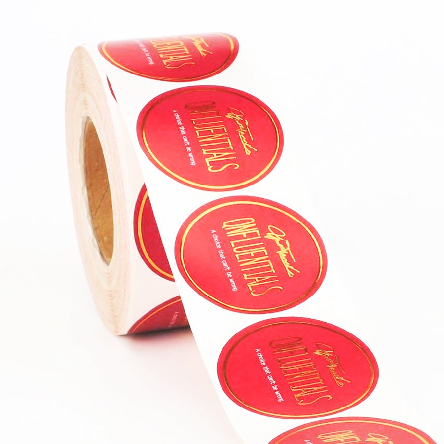 Personalized product private custom round stickers vinyl paper adhesive waterproof sticker label printing logo sticker roll
