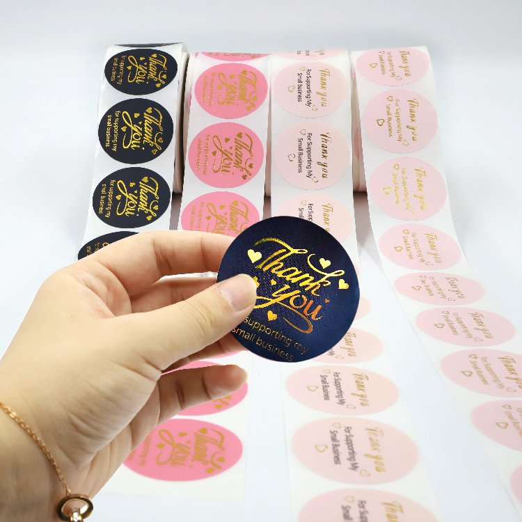 Personalized product private custom round stickers vinyl paper adhesive waterproof sticker label printing logo sticker roll
