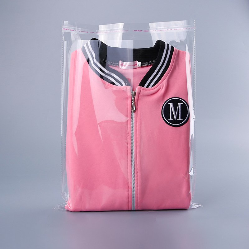printed clothing cello bags self seal packing cello tshirt bag plastic self adhesive poly opp bags for clothing with logo