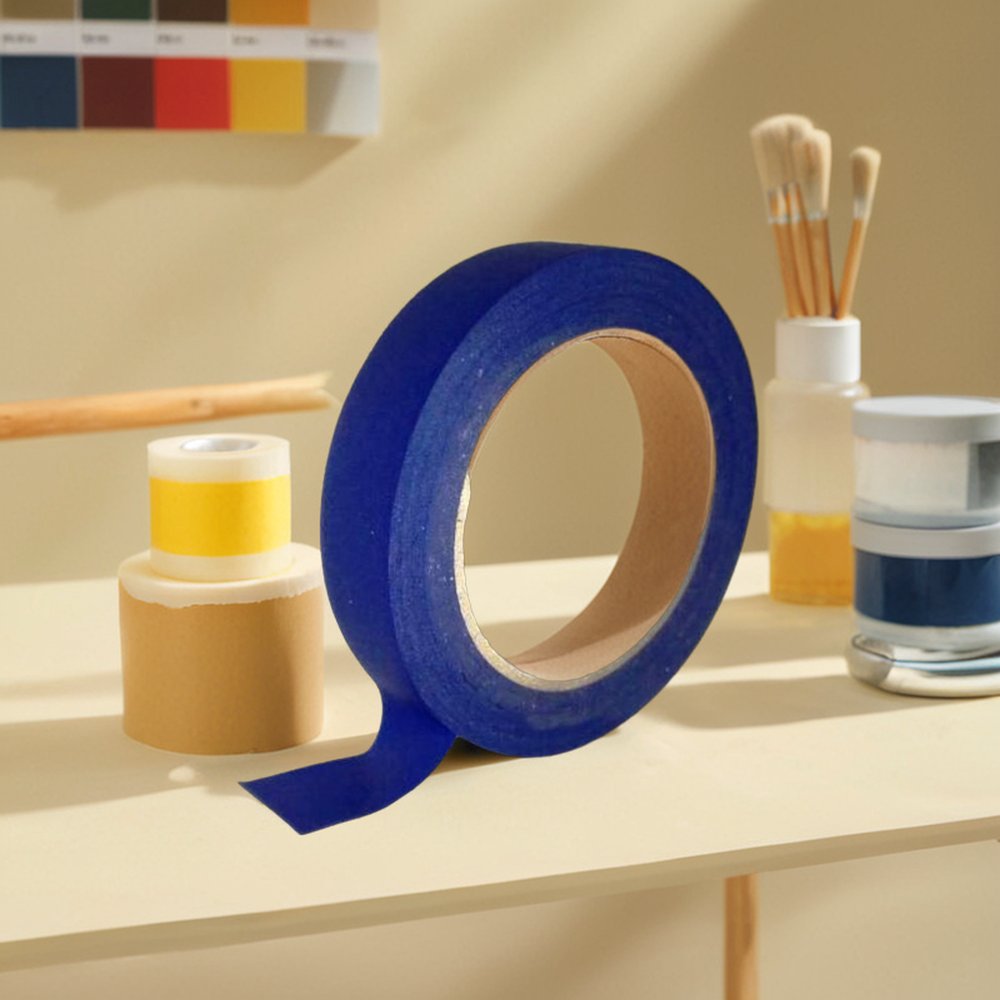 14 Day Clean Release Auto Blue Tape Roll for Indoor Painter DIY and Printed Application Trim Edge Finishing Masking Tape