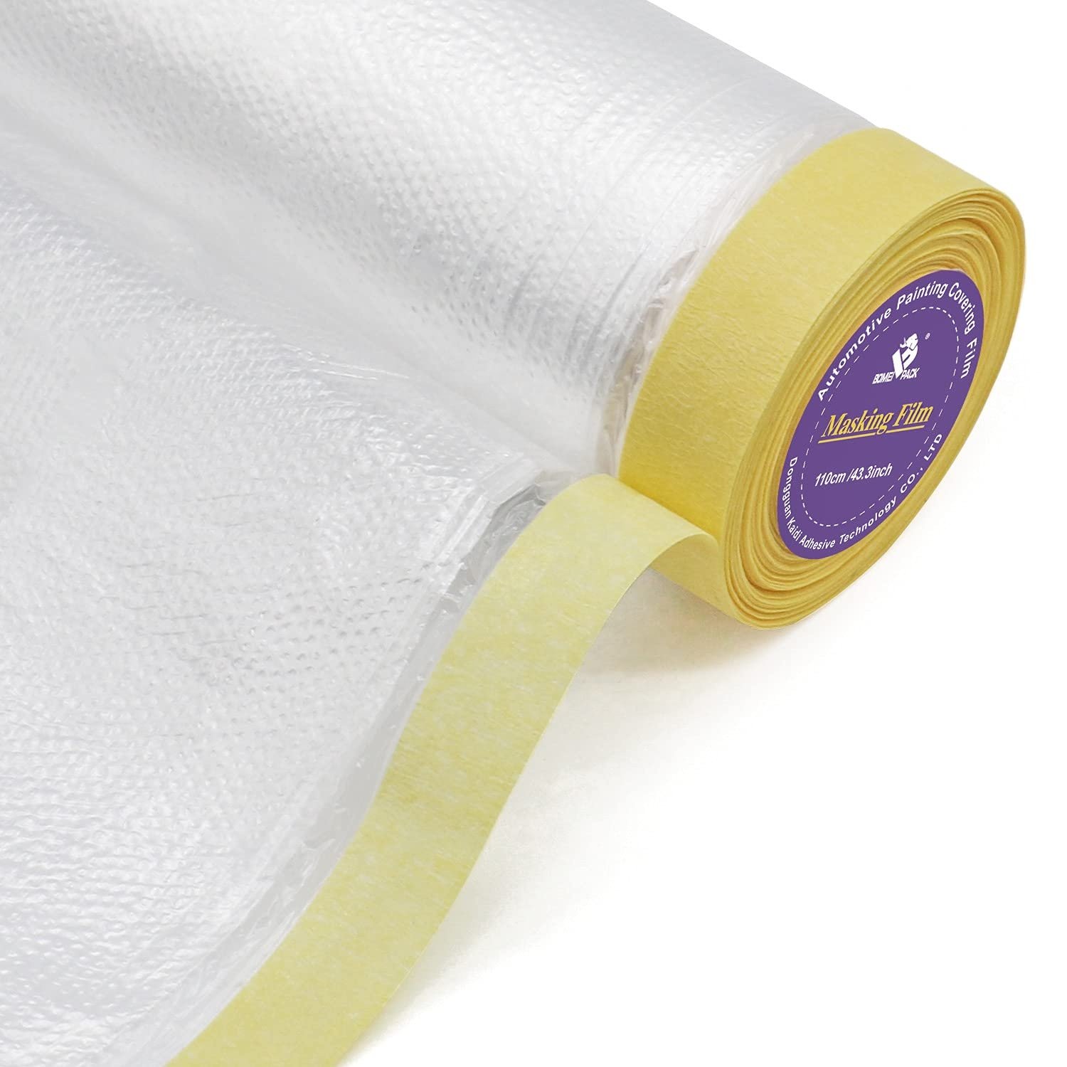 China Pre-Taped Masking Film Paper Adhesive Plastic Painting Drop Film For Automotive Furniture Protection Covering