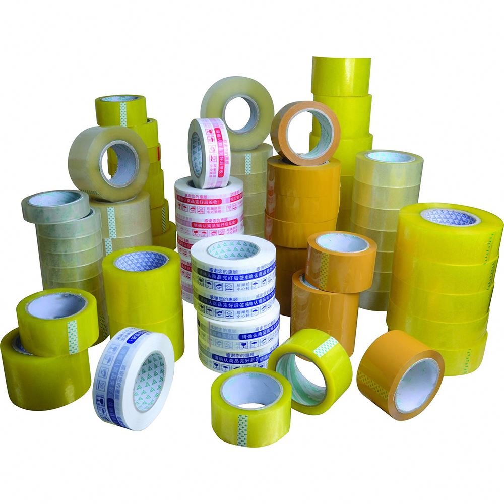 Packing Tapes Taiyang Custom Logo Activated Adhesive Jumbo Roll Bopp Branded Printed Adhesive Tape Industrial Acrylic TY Clear