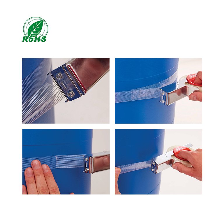 TESA 4590 pet reinforced rubber adhesive fiberglass mono filament strapping tape for heavy duty packing fiberglass tapes