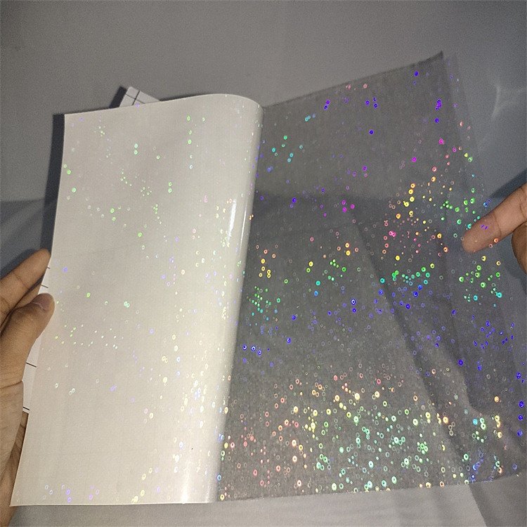 A4 Self Adhesive super film Cold Laminating Film Holographic Cold Lamination Holographic Transparent Holographic Overlay Film