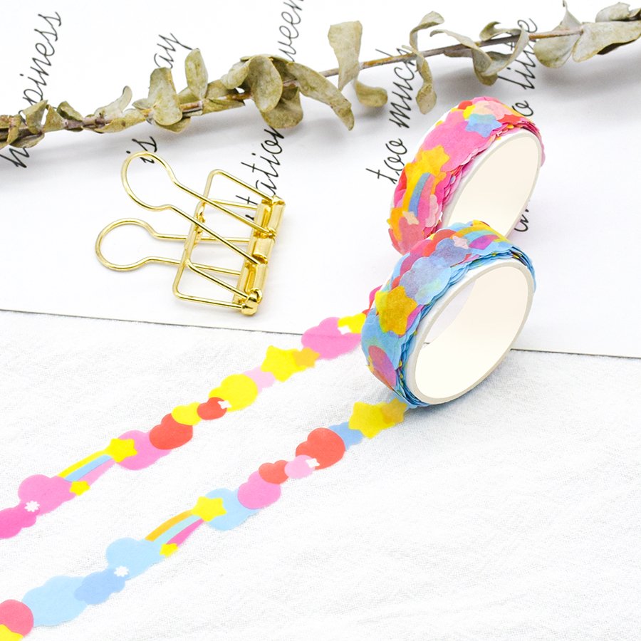 New Type Waterproof Washi Tape with Acrylic Adhesive Single Sided for Masking Die Cut Washi Tape