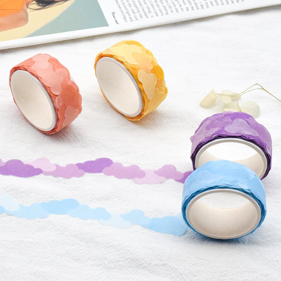 New Type Waterproof Washi Tape with Acrylic Adhesive Single Sided for Masking Die Cut Washi Tape