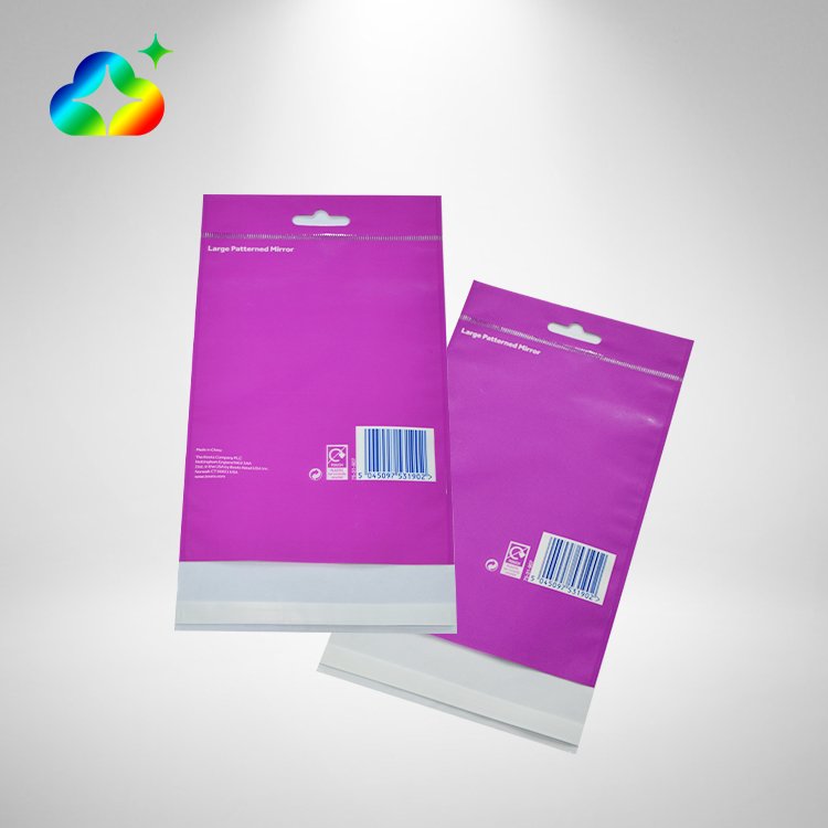 Custom Printed Bopp Film Strong Self Sealing Adhesive Tape Transparent Plastic Opp Poly Bags With Hole