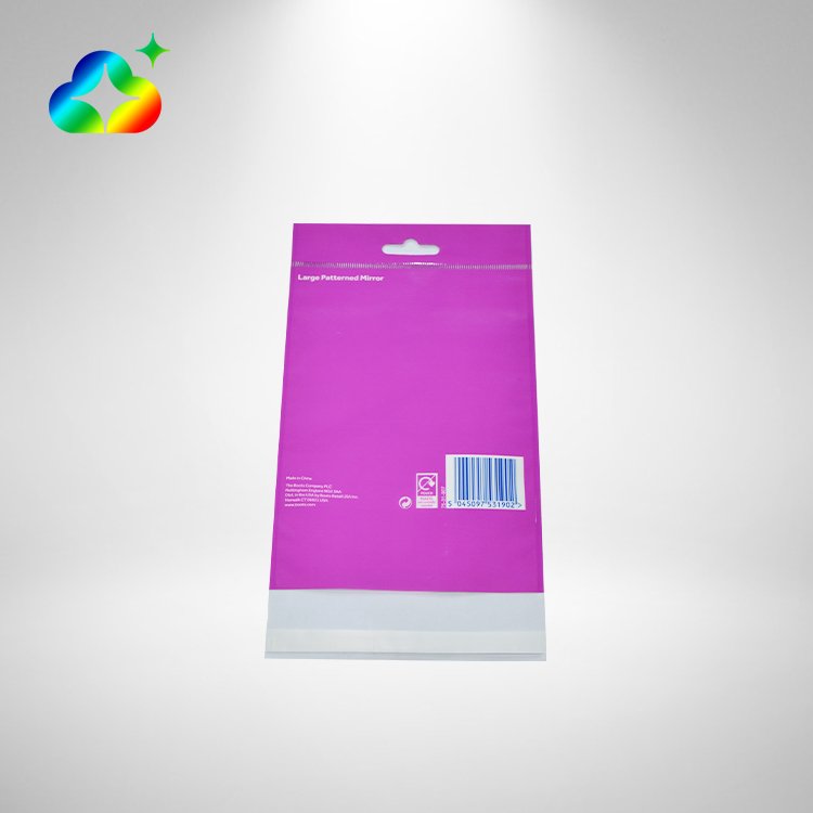 Custom Printed Bopp Film Strong Self Sealing Adhesive Tape Transparent Plastic Opp Poly Bags With Hole