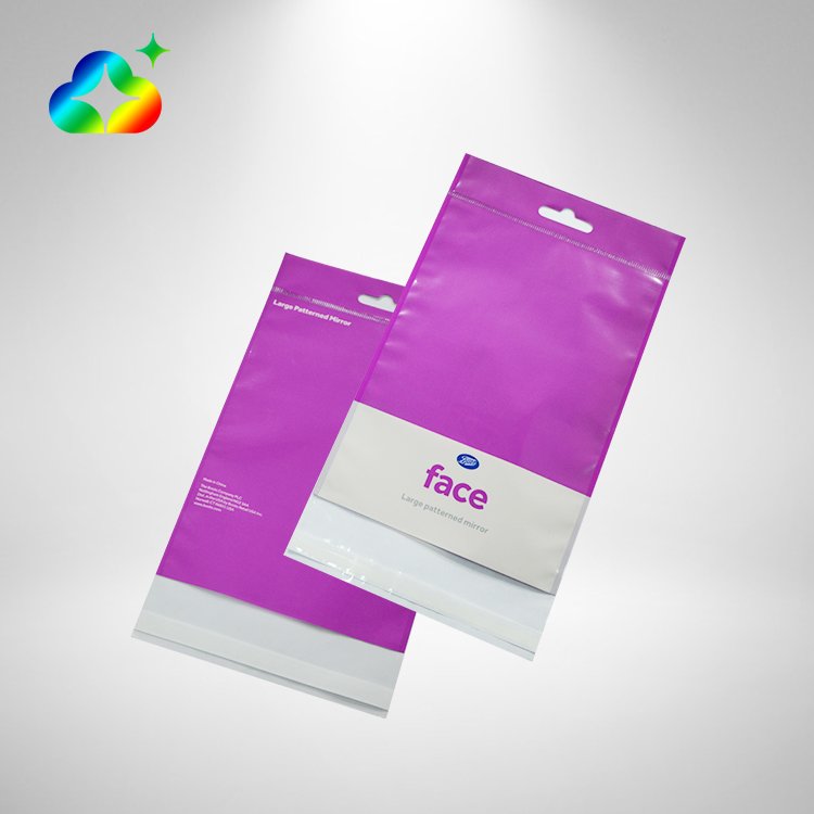 Custom Printed Bopp Film Strong Self Sealing Adhesive Tape Transparent Plastic Opp Poly Bags With Hole