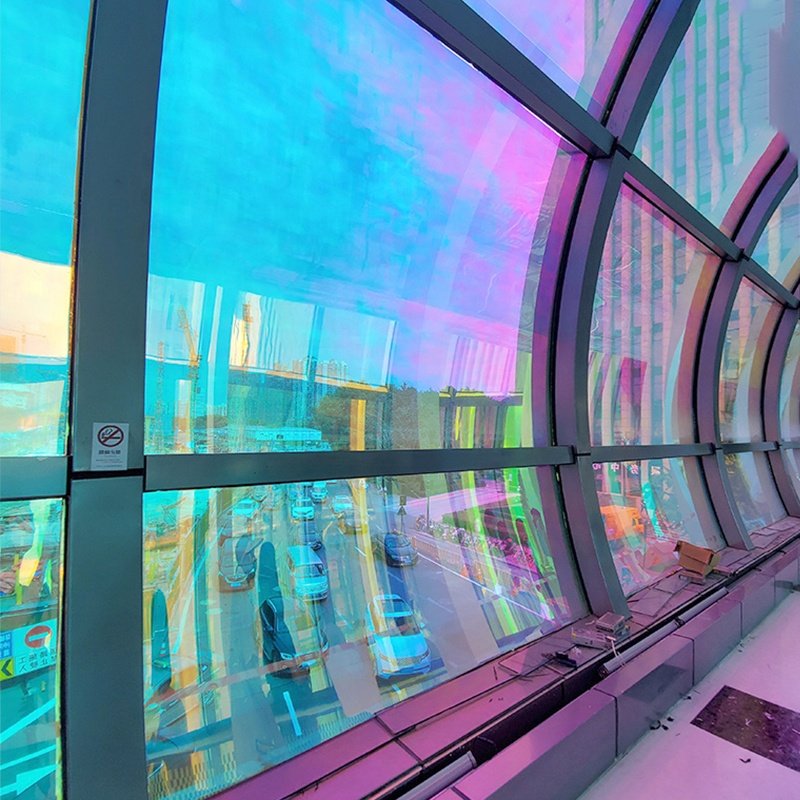 Building Glass Rainbow Dichroic Effect Car Color Changing Decorative Vinyl Film Hologram Self Adhesive Window Film
