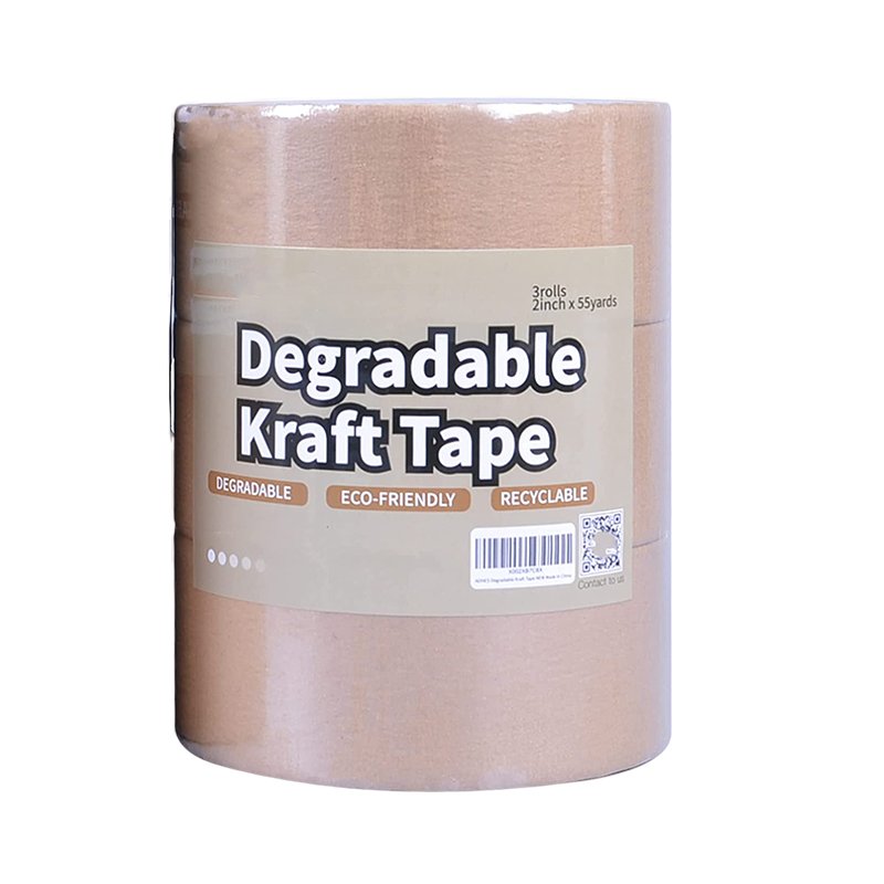 Paper White Water Unreinforced Transfer Roll Thin Logo Self Adhesive Release Writable Kraft Tape