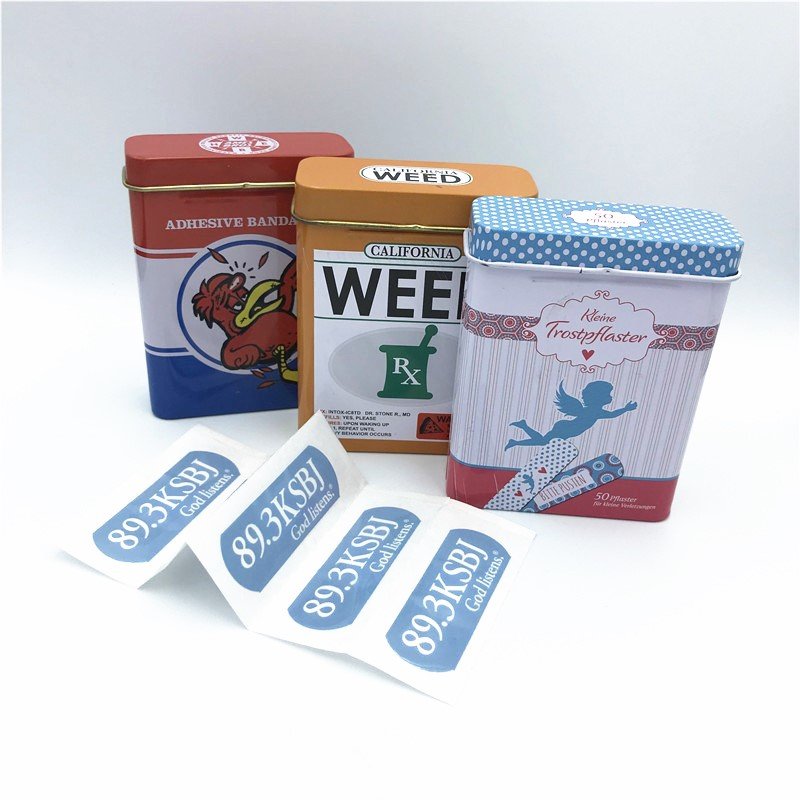 Medical Waterproof Adhesive Plasters in Paper Box Printed Band Aids