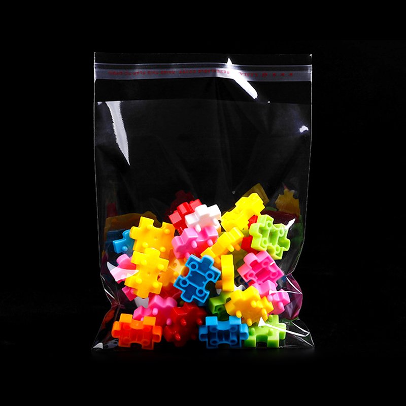 Customized Size Food Grade Self Adhesive Clear Transparent Poly Plastic Cellophane Opp Cello Plastic Bag With Logo