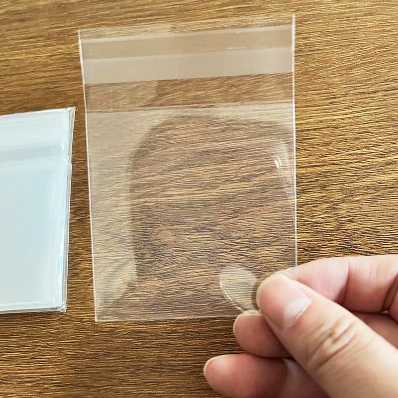 Customized Size Food Grade Self Adhesive Clear Transparent Poly Plastic Cellophane Opp Cello Plastic Bag With Logo