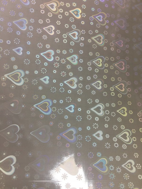 Sheet Rolls Transparent Self Adhesive Hologram Holographic PET BOPP Films Cold Lamination Film