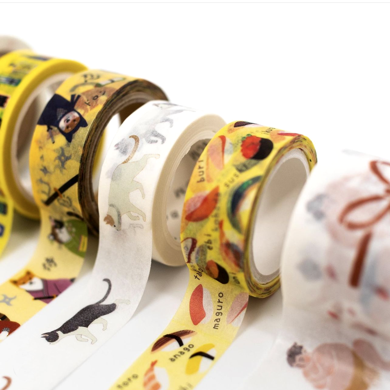 Manufacture Custom Print Colored Decoration Self Adhesive Paper Masking Washi Tapes For Planner