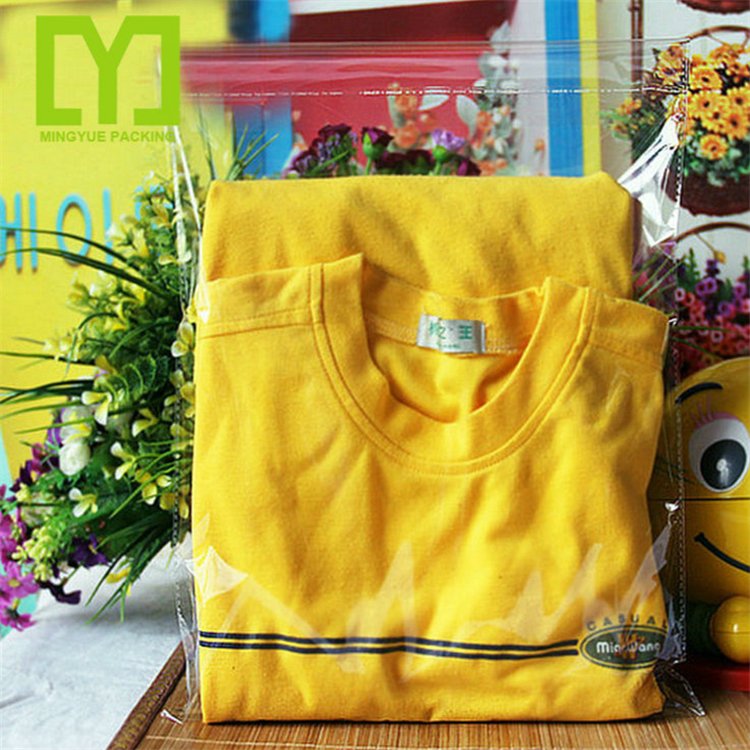 2024 Wholesale Promotional Underwear Socks T-Shirt Cellophane Cello Bag Clear Self Adhesive Seal Packing Plastic Bopp Opp Bag