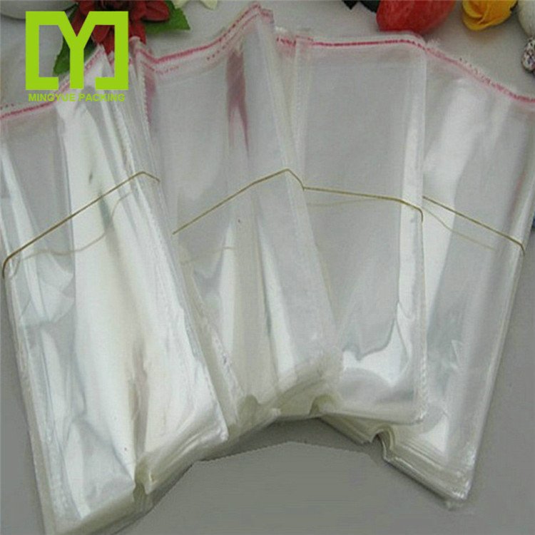 2024 Wholesale Promotional Underwear Socks T-Shirt Cellophane Cello Bag Clear Self Adhesive Seal Packing Plastic Bopp Opp Bag