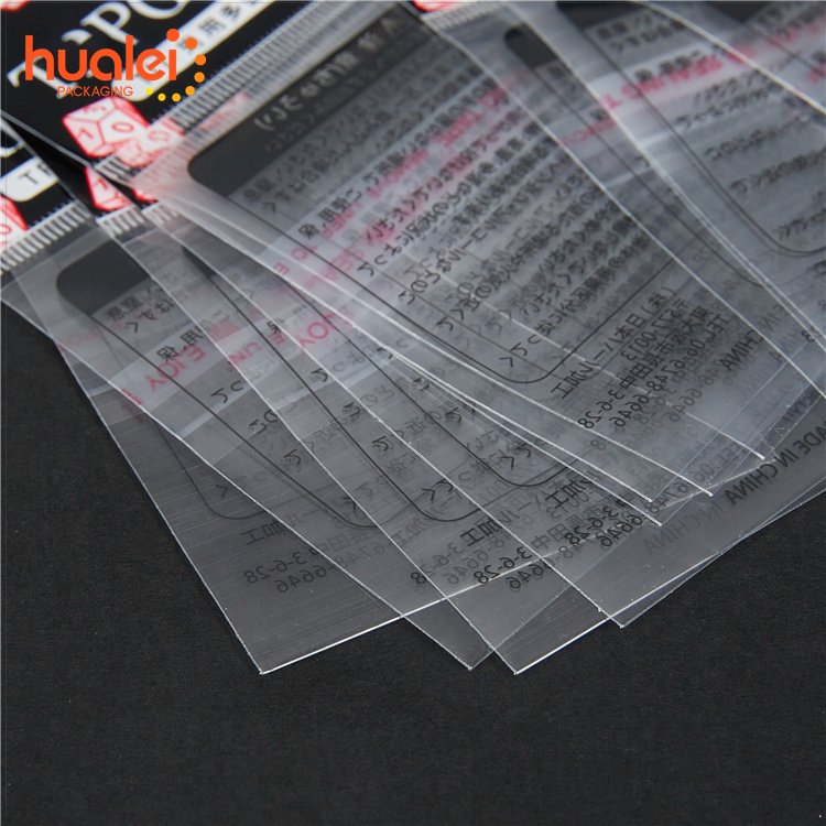 Custom Design Hanging Hole Carder Small Jewelry Earrings Necklace Packaging Self Adhesive Seal Plastic Packing Seal Opp Bag
