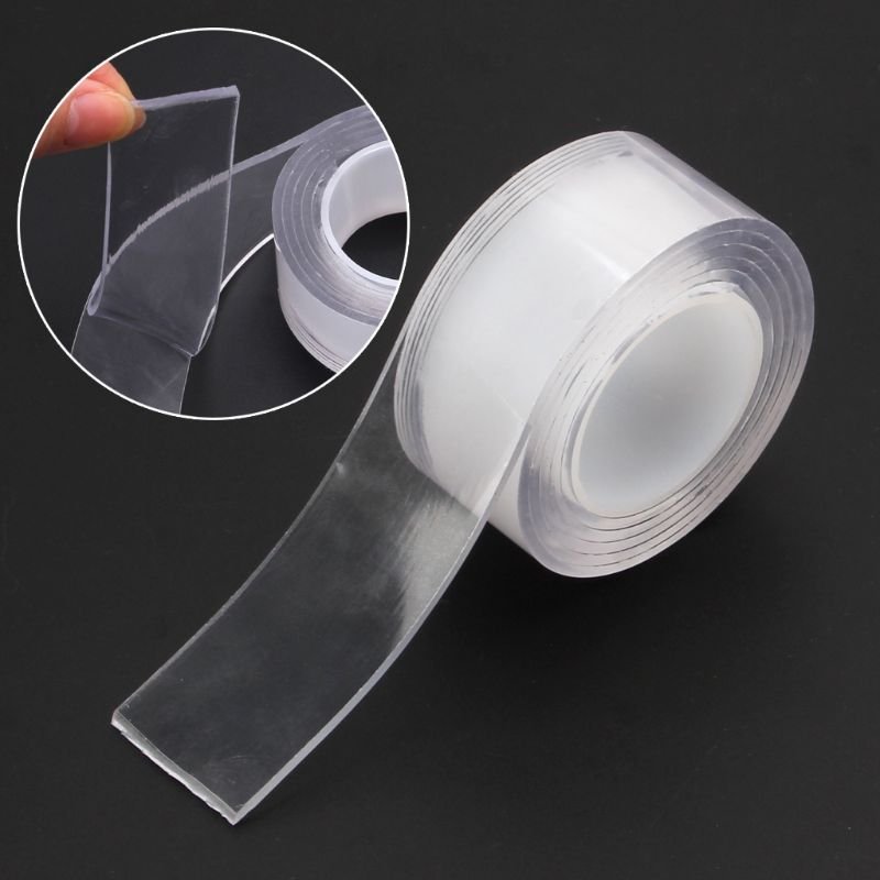 Multifunctional Double Sided Transparent Reusable Adhesive Nano Tape