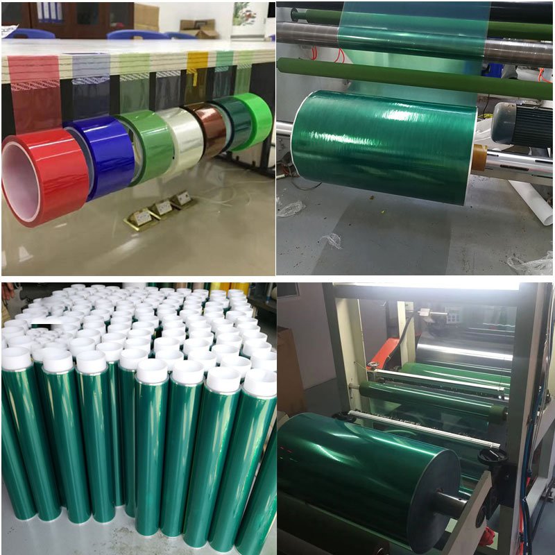 high temperature adhesive pet tape Silicone heat transfer masking Polyester tape