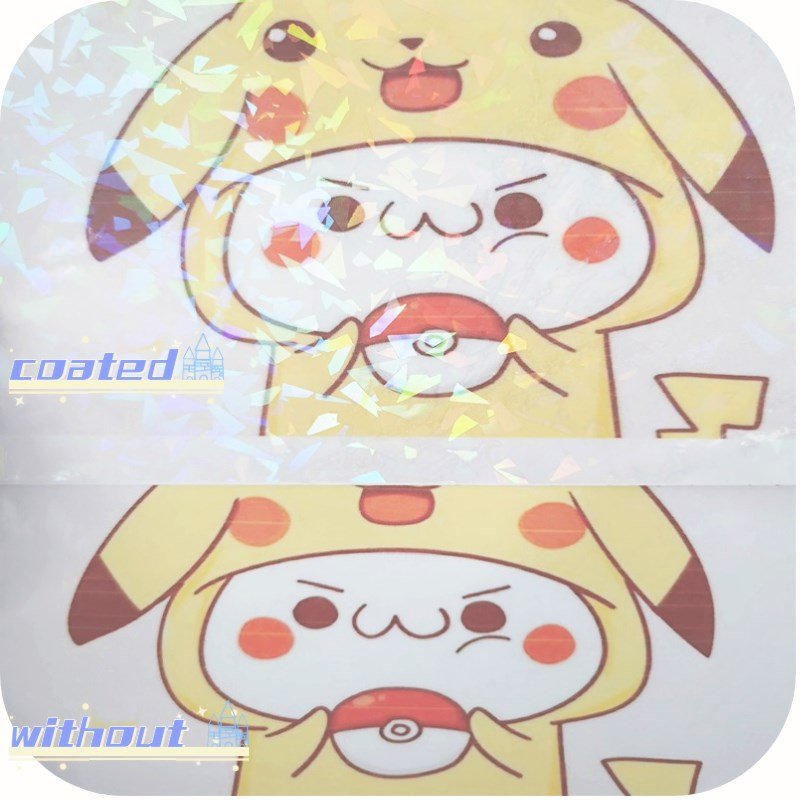 Bopp film sticker adhesive cold lamination film holographic glitter