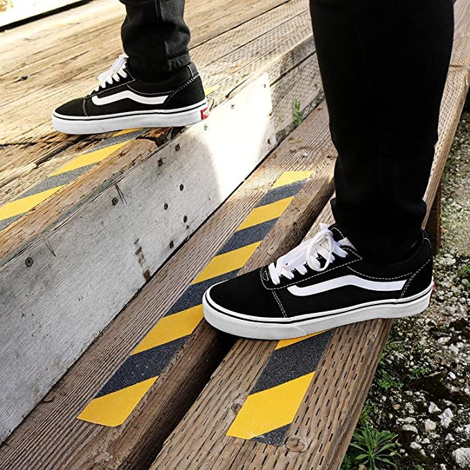 Floor Marking Adhesive Anti-Skid Skateboard Grip Custom Yellow And Black Anti Slip Sticker Tape