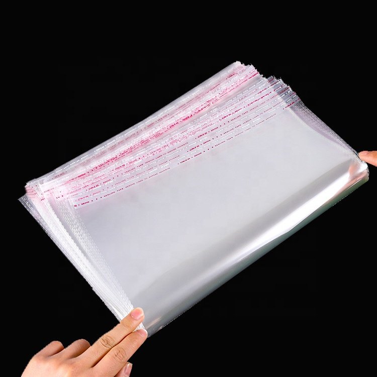 strong self adhesive seal tape flap resealable opp poly packaging bags