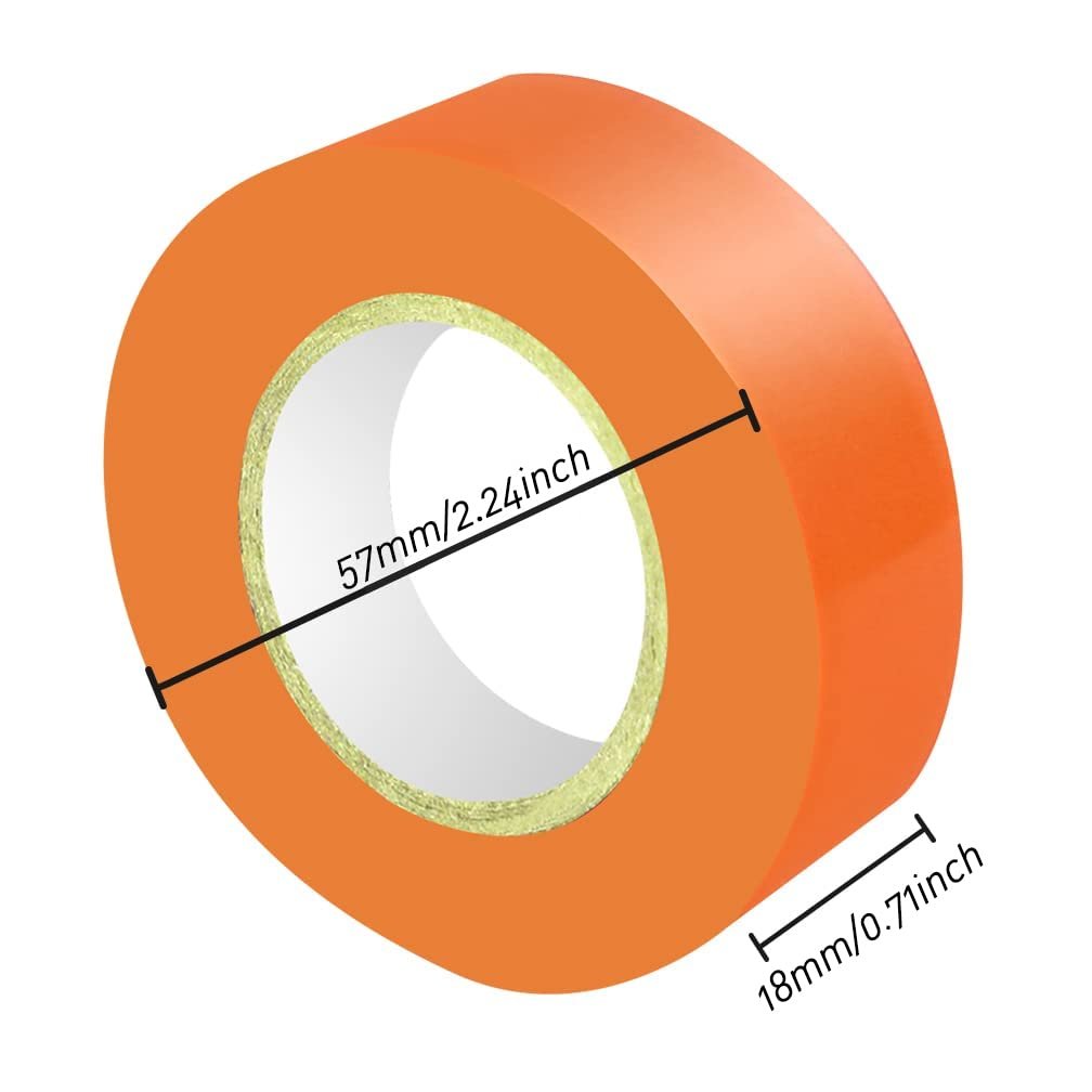 Bailida Orange Electrical Tape Waterproof Strong Adhesive Electric Tape for Wire Projects Insulation PVC Glue Tape