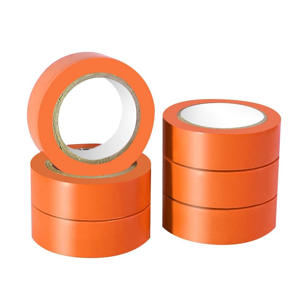 Bailida Orange Electrical Tape Waterproof Strong Adhesive Electric Tape for Wire Projects Insulation PVC Glue Tape