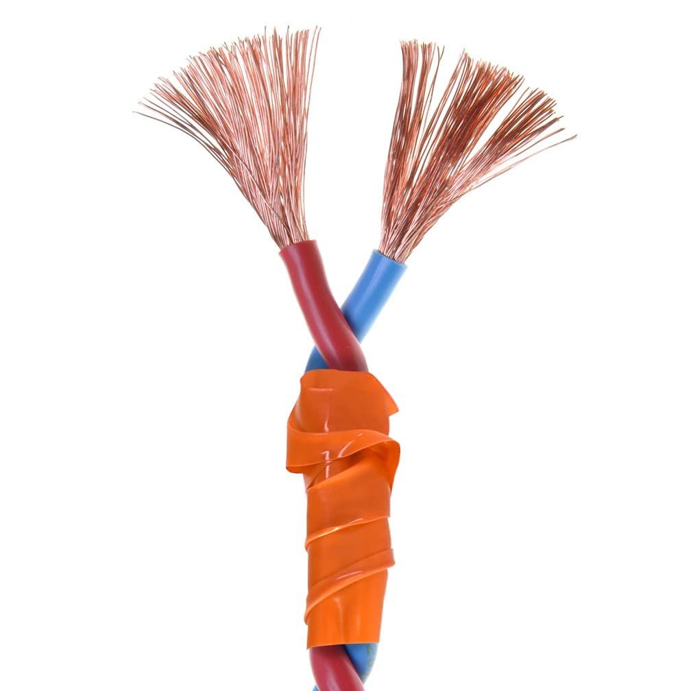Bailida Orange Electrical Tape Waterproof Strong Adhesive Electric Tape for Wire Projects Insulation PVC Glue Tape