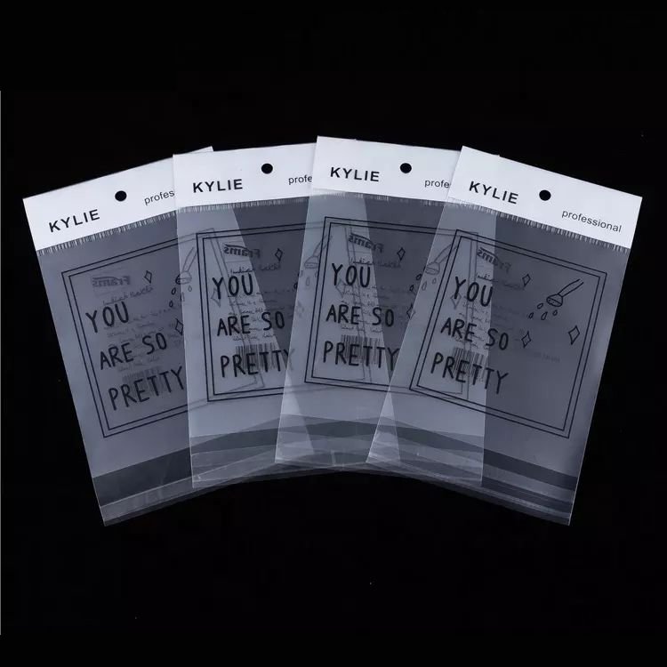 Wholesale Custom Printed BOPP OPP Self Adhesive Seal Bags Clear Transparent Jewelry Cellophane Plastic Bags With Seal Flap