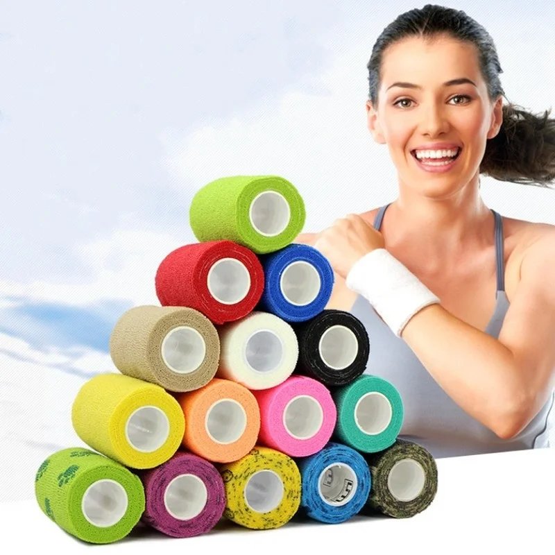 Waterproof Medical Therapy Self Adhesive Bandage Muscle Tape Finger Joints Wrap First Aid Kit Pet Elastic Bandage 2.5-10cm