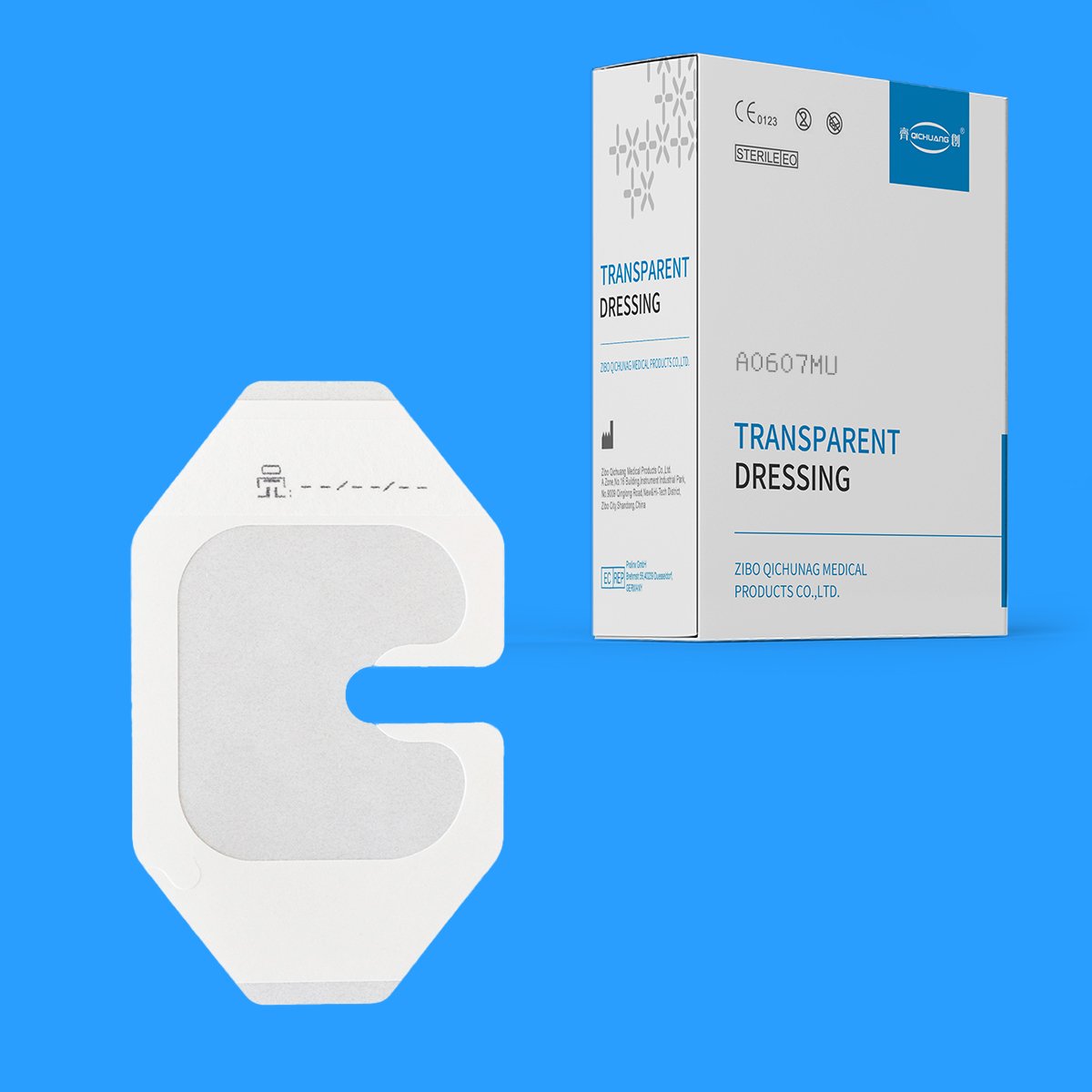 6*7cm IV Cannula Dressing 1623W IV Transparent Film Dressing 100pcs/box Medical PU Dressing