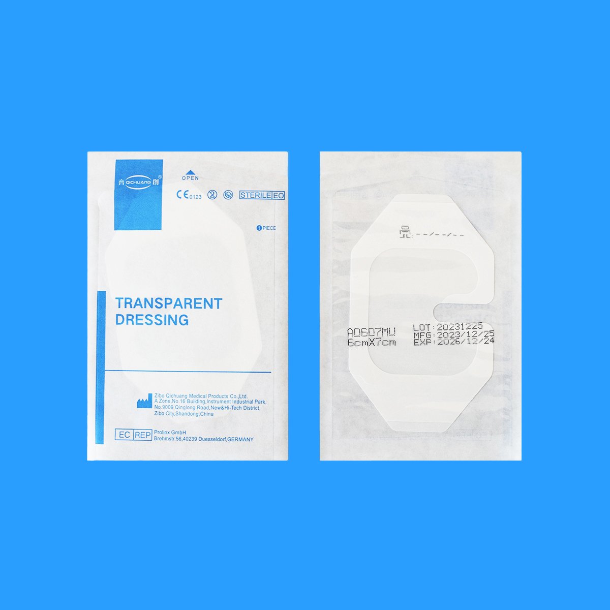 6*7cm IV Cannula Dressing 1623W IV Transparent Film Dressing 100pcs/box Medical PU Dressing
