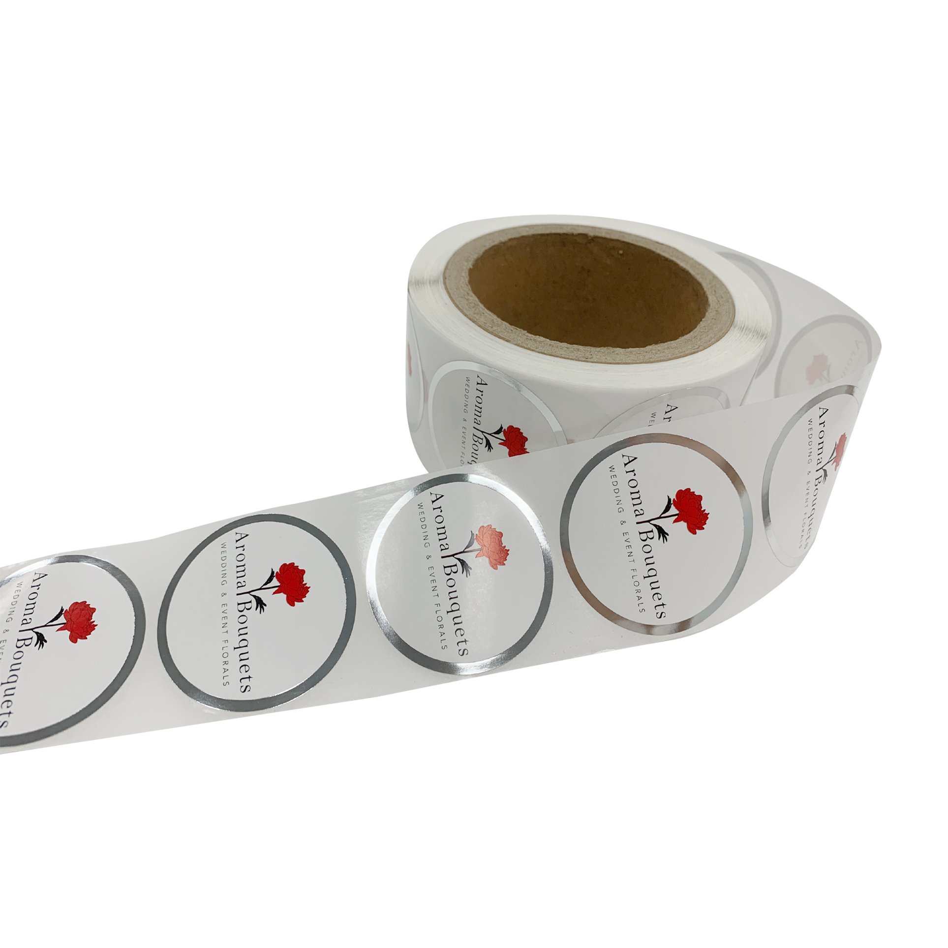 Custom Adhesive Waterproof Round Circle Logo Sticker Printing Roll Personalized Vinyl Sticker PVC Paper Packaging Labels