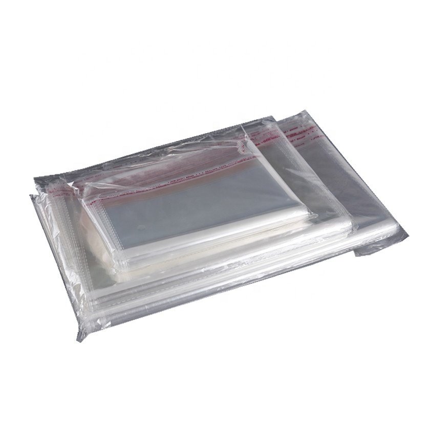 100pcs Opp Plastic Bag With Self Adhesive Custom Printing Transparent Clothing Packaging Multiple Sizes
