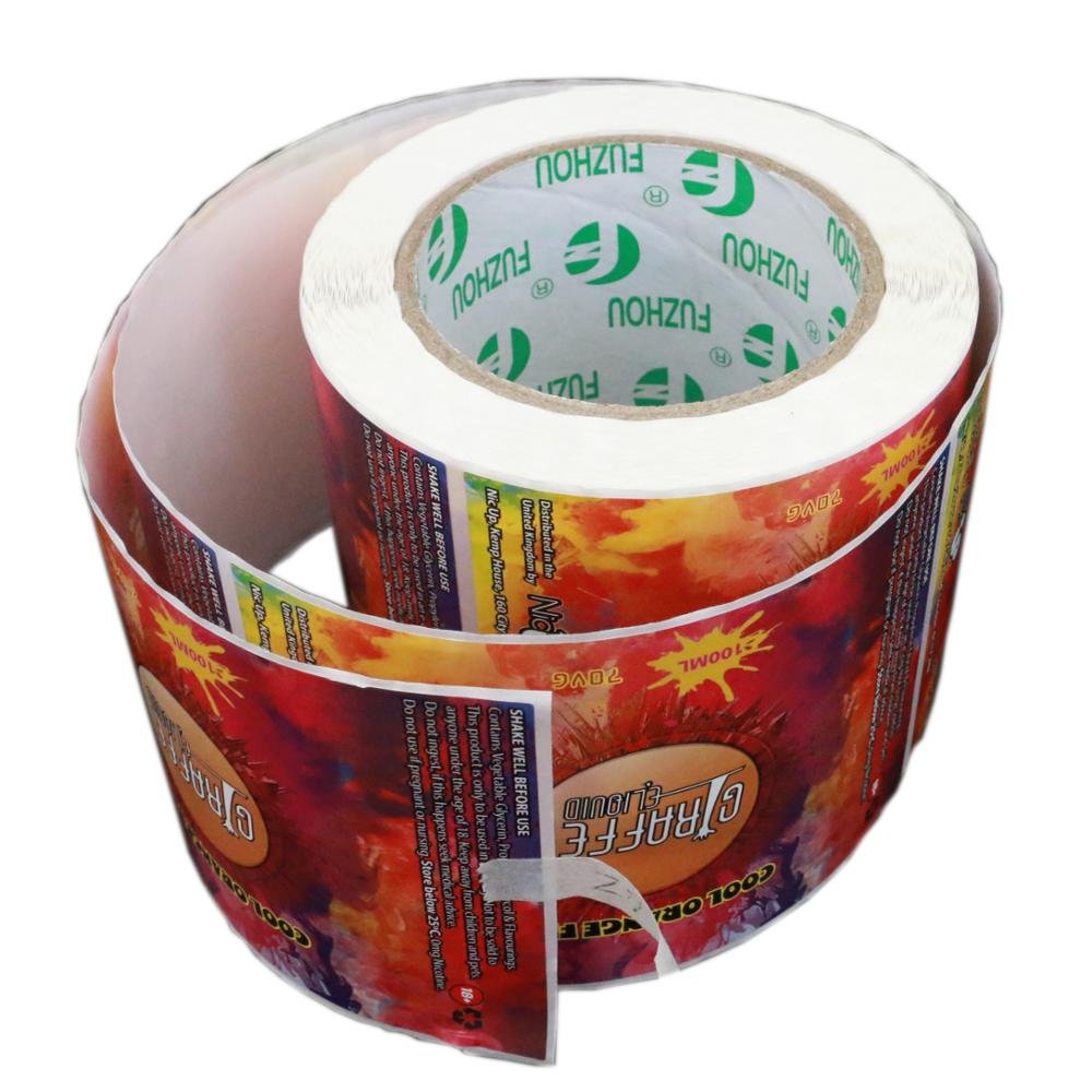 Custom Printed cheap Waterproof Synthetic Paper Self Adhesive Cosmetic Product Packaging Bottle roll Label Sticker printing