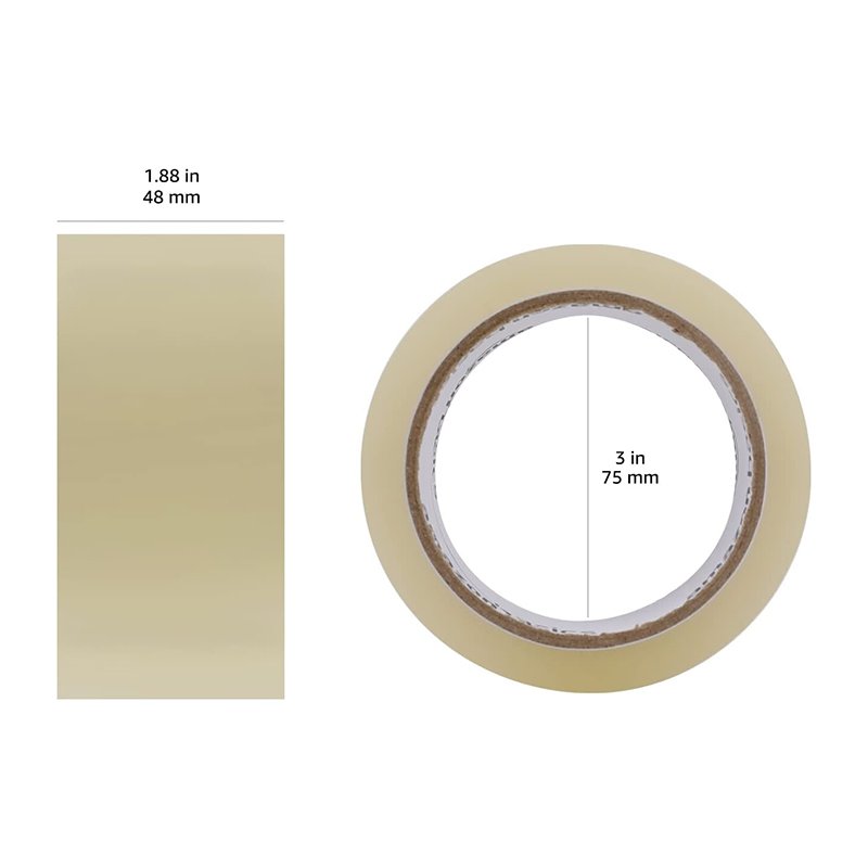 Factory Packing OPP Carton Sealing Yellowish Transparent BOPP Sticky Packing Box Package Clear Adhesive Tape