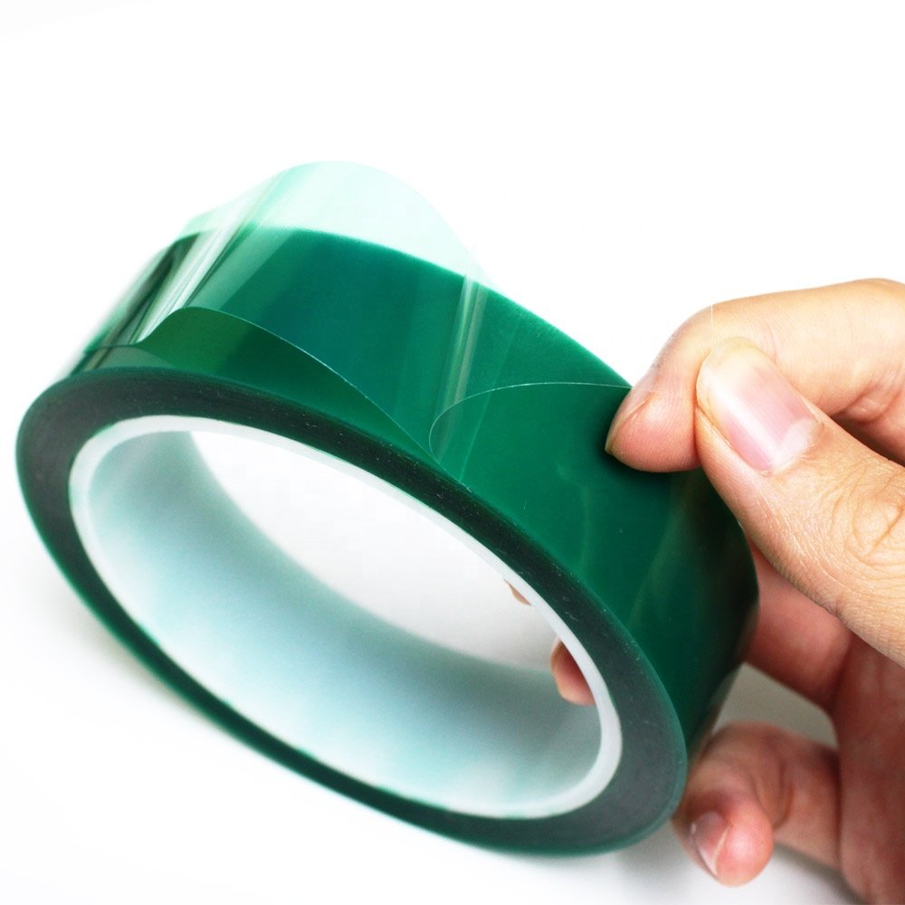 3- Green Color Polyester PET Film Double Sided Coated Silicone Glue Self Adhesive Tape
