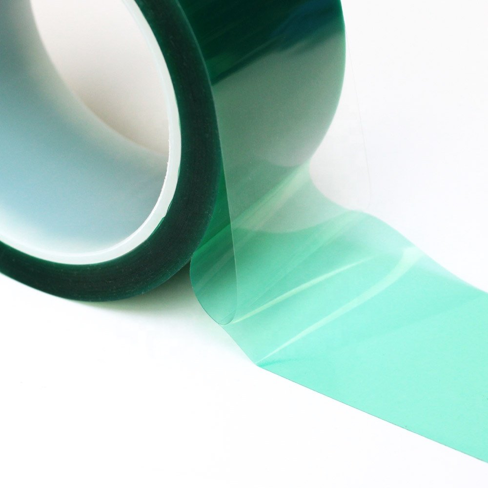 3- Green Color Polyester PET Film Double Sided Coated Silicone Glue Self Adhesive Tape
